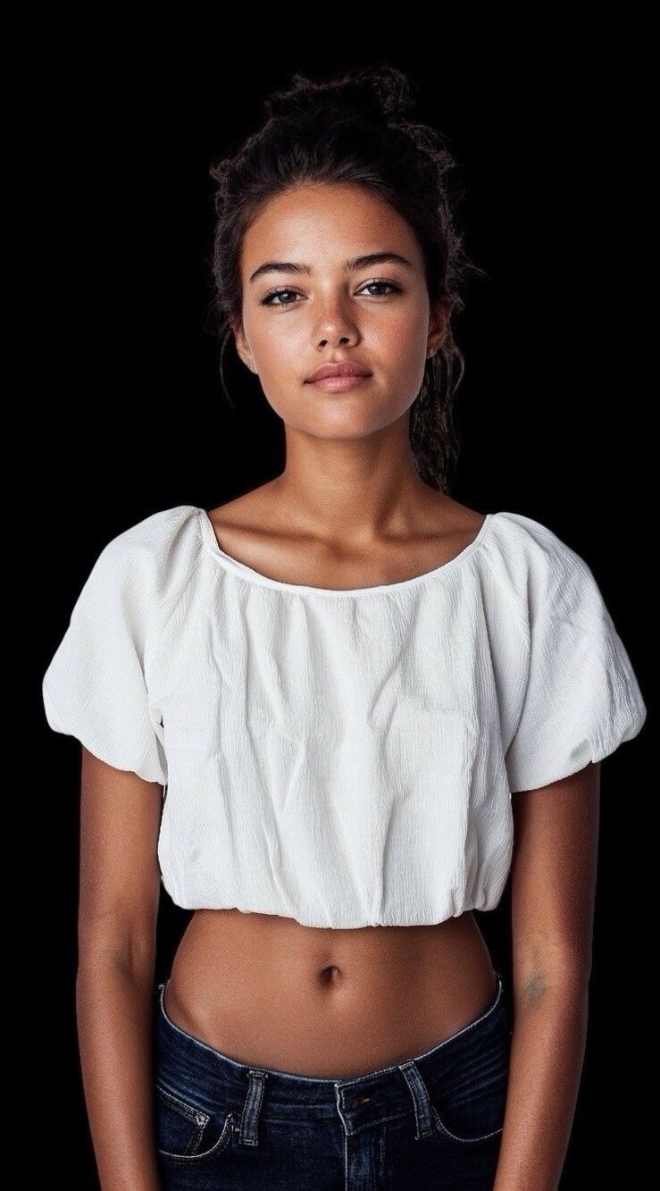 Romantic Coquette Gauzy White Crop Top Molly Green  Women's Medium Resort Beach
